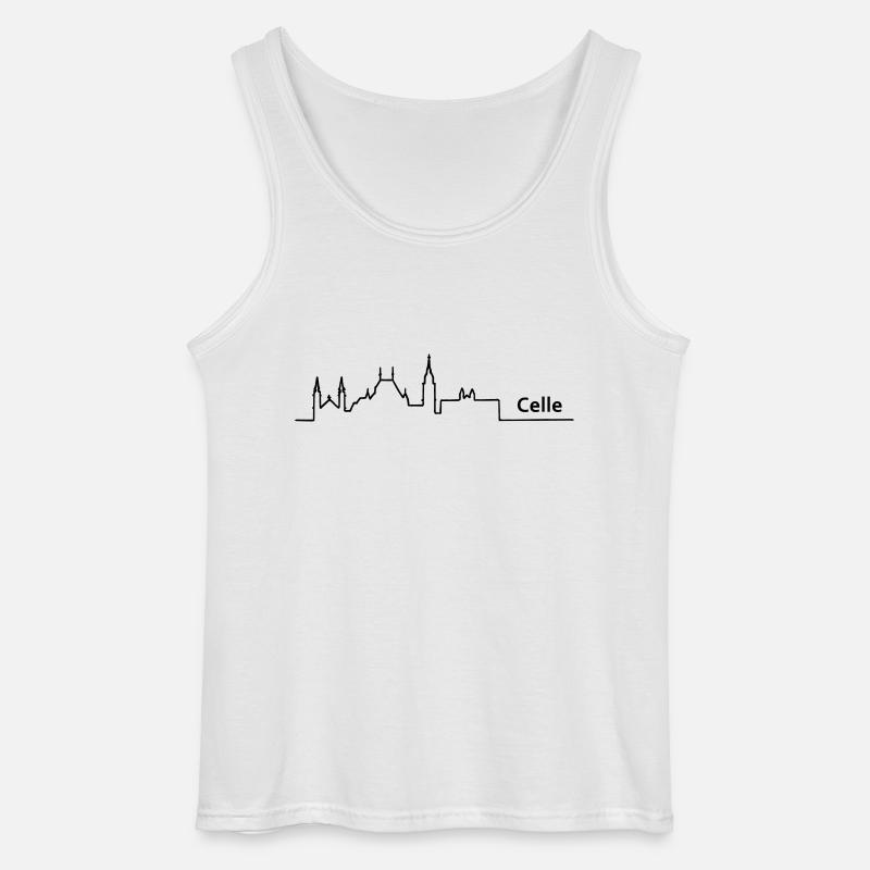 celle skyline - Gildan Männer Tank Top - Weiß