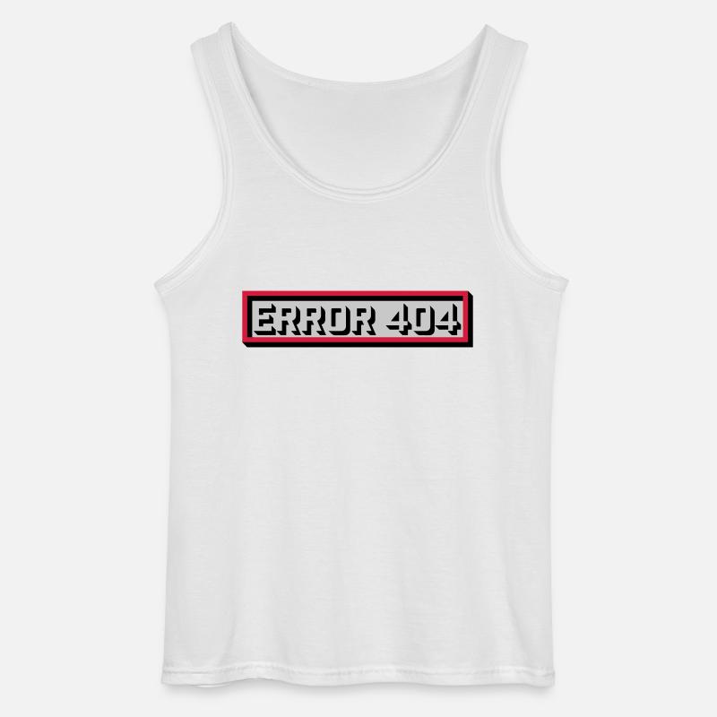 Error 404 Meldung Computer - Gildan Männer Tank Top - Weiß