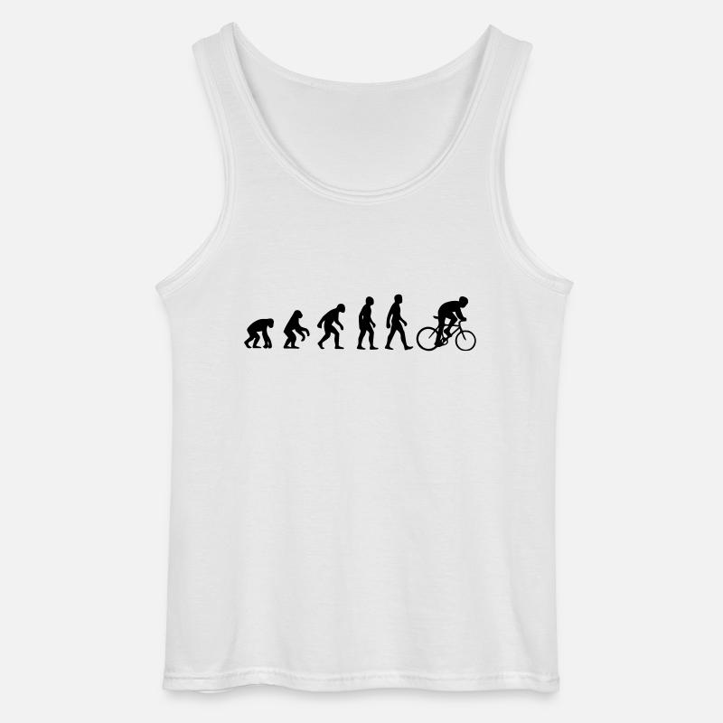 Évolution du vélo - Débardeur Gildan Homme - blanc