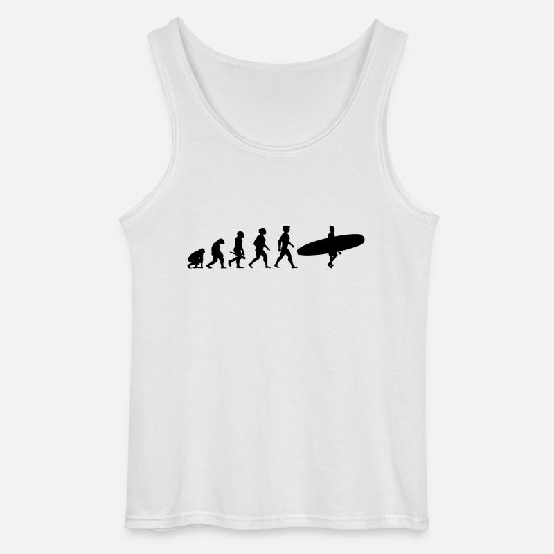 Evolution Surfing Surfers surfboard surfing - Gildan Men’s Tank Top - white