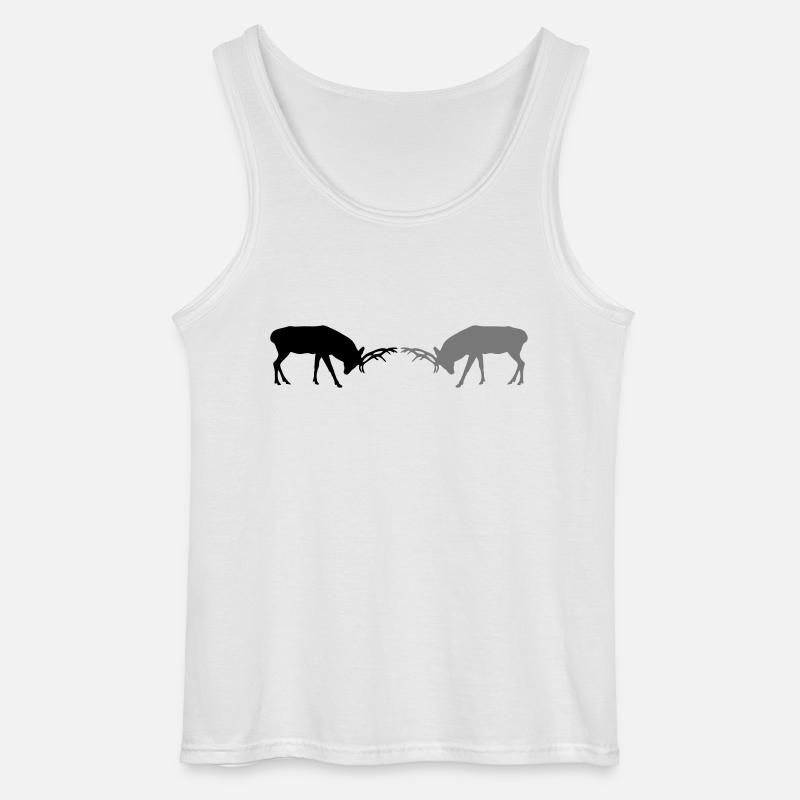 hirsch - geweih - jagd - jäger - Gildan Männer Tank Top - Weiß