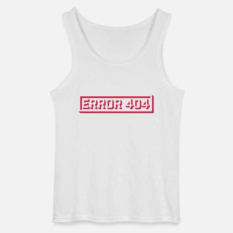 Meldung Error 404 Computer - Gildan Männer Tank Top - Weiß