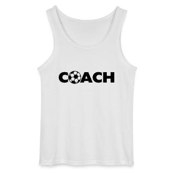 Soccer Ball Coach Logo Design - Gildan Männer Tank Top - Weiß - Vorne - AI Model Male 185 dark (185cm)
