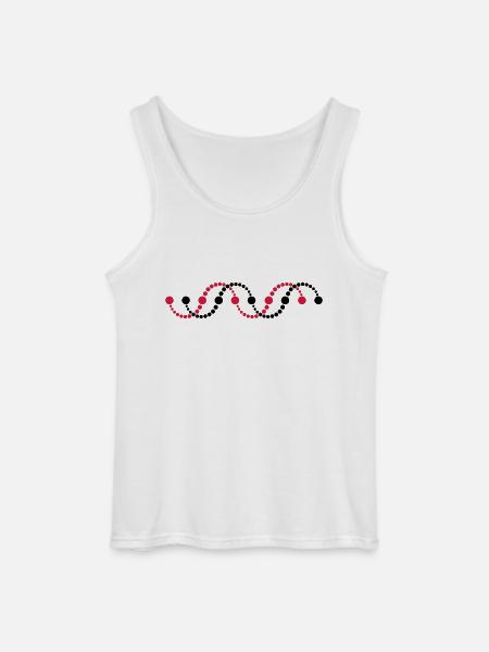DNA helix spiral crop circle serpent frequency DNS - Camiseta de tirantes Gildan para hombre - blanco
