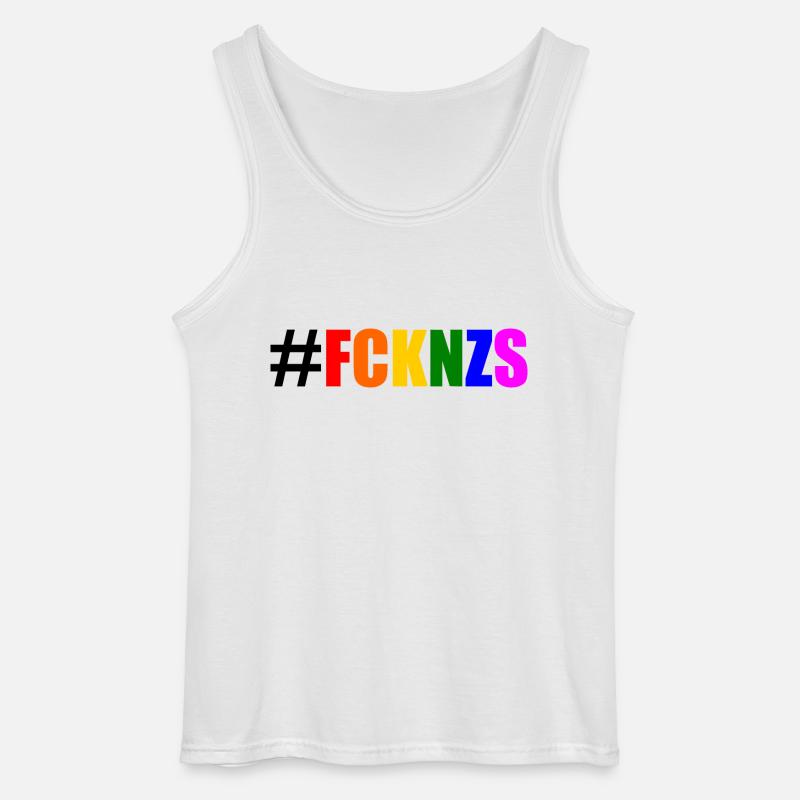 Fck nzs - Gildan Männer Tank Top - Weiß
