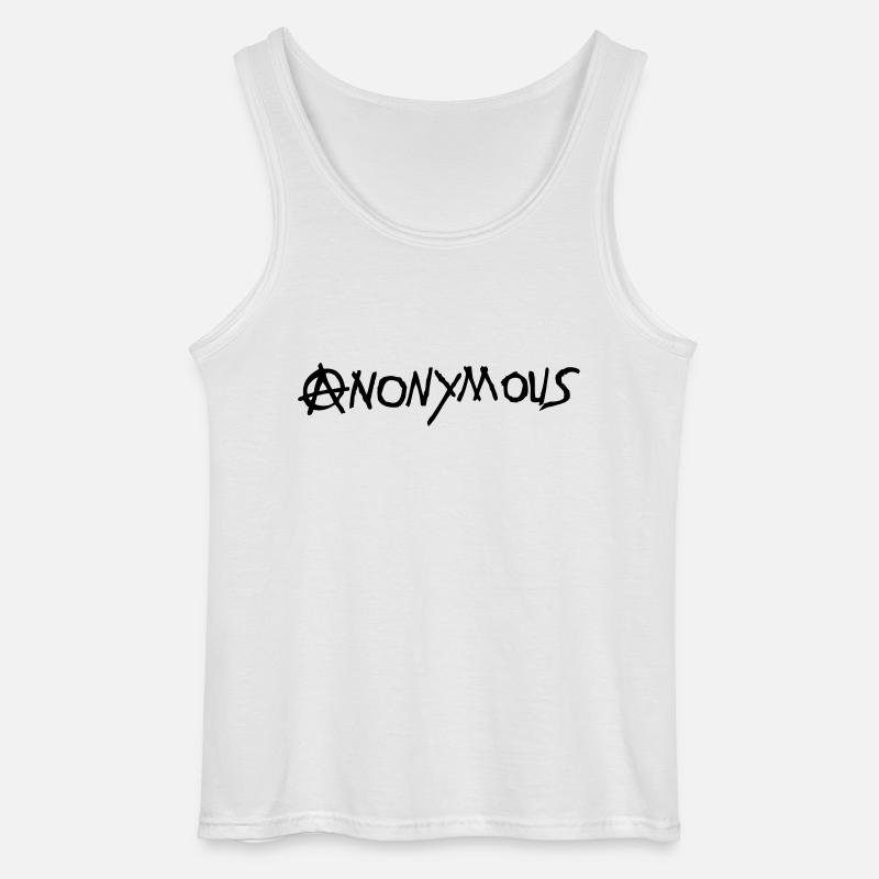 Anarchie-Logo anonymous1 - Gildan Männer Tank Top - Weiß