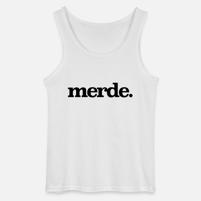merde - Gildan Männer Tank Top - Weiß