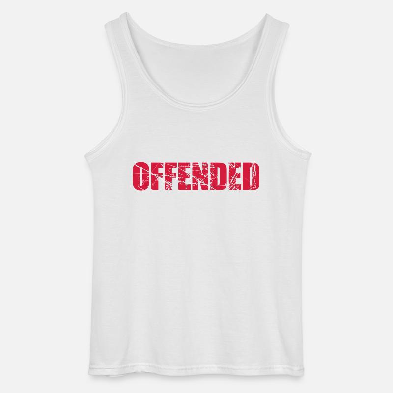 Kratzer Risse Offended - Gildan Männer Tank Top - Weiß