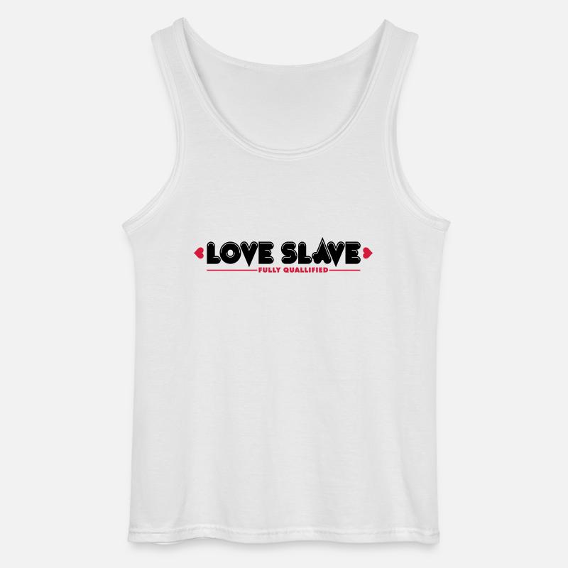 Love Slave 2c - Gildan Männer Tank Top - Weiß