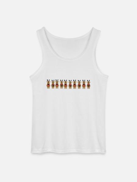 christmas reindeer crew - Gildan Men’s Tank Top - white