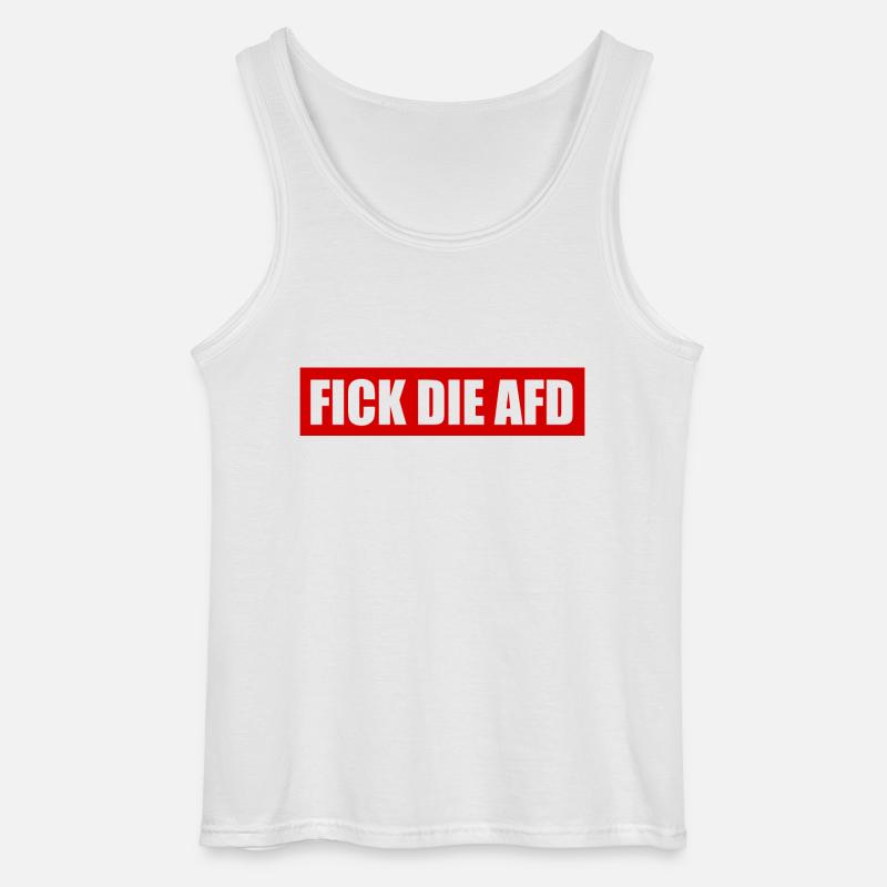 Fick die afd - Gildan Männer Tank Top - Weiß