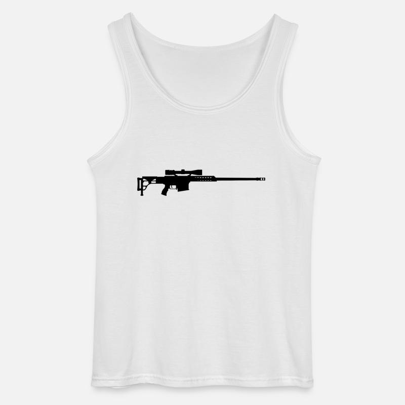 M98B / Barrett .50cal - Gildan Männer Tank Top - Weiß