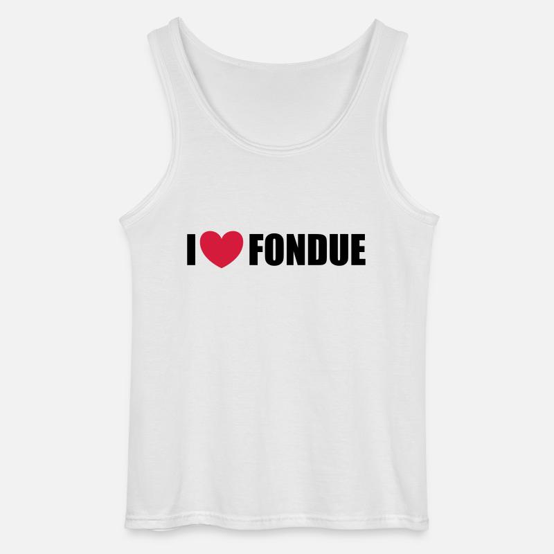 Fondue - Gildan Männer Tank Top - Weiß