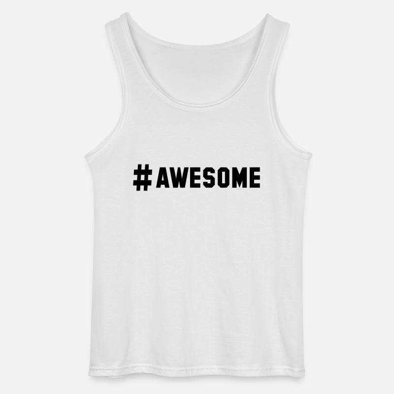 # awesome - Gildan Männer Tank Top - Weiß