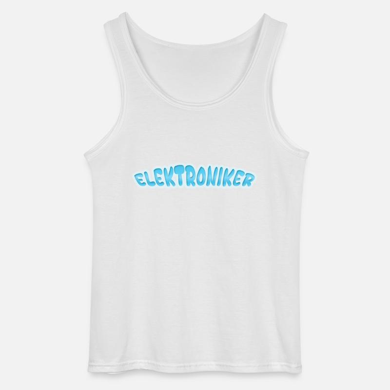 Electronics technician as electronics technician - Gildan Men’s Tank Top - white