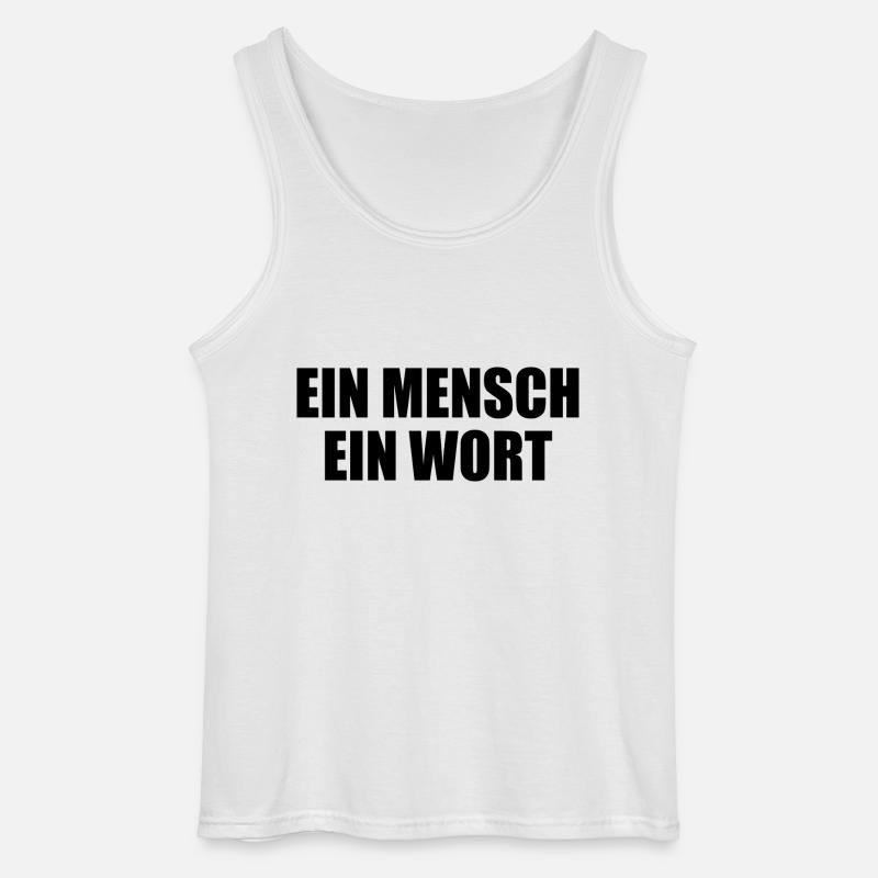 ein mensch ein wort - Gildan Männer Tank Top - Weiß