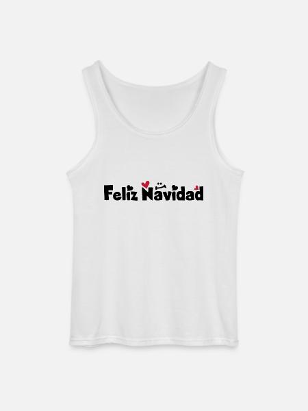 Feliz Navidad Merry Christmas - Gildan Men’s Tank Top - white
