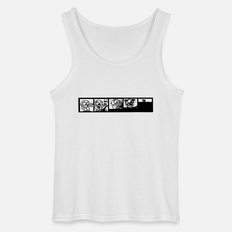 lustig comics strip - Gildan Männer Tank Top - Weiß