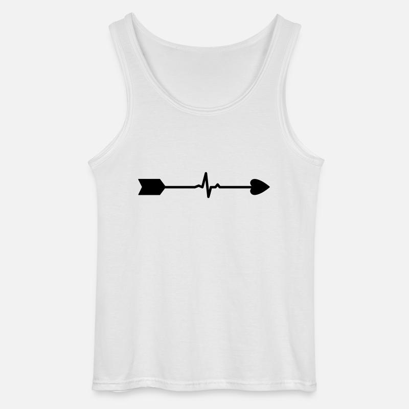 Pfeil mit Herz - Gildan Männer Tank Top - Weiß