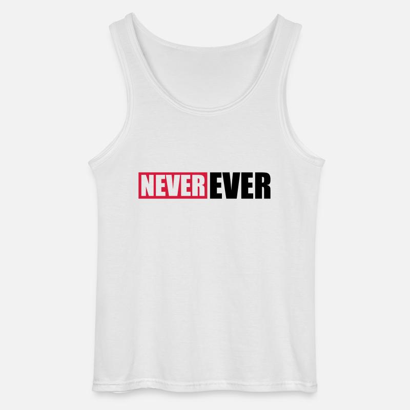 Balken Never Ever - Gildan Männer Tank Top - Weiß