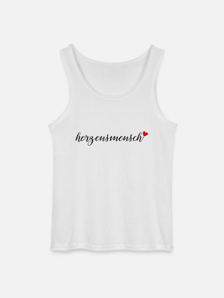 herzensmensch - Gildan Männer Tank Top - Weiß