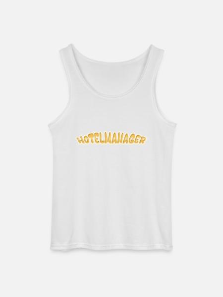 Job Hotel Manager - Gildan Men’s Tank Top - white