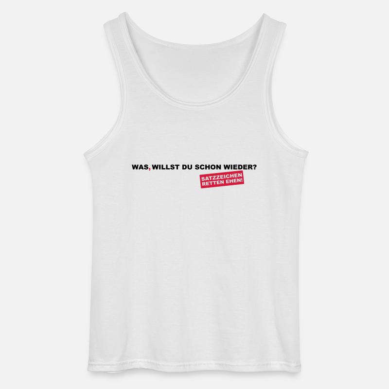 Satzzeichen retten Ehen! - Gildan Männer Tank Top - Weiß