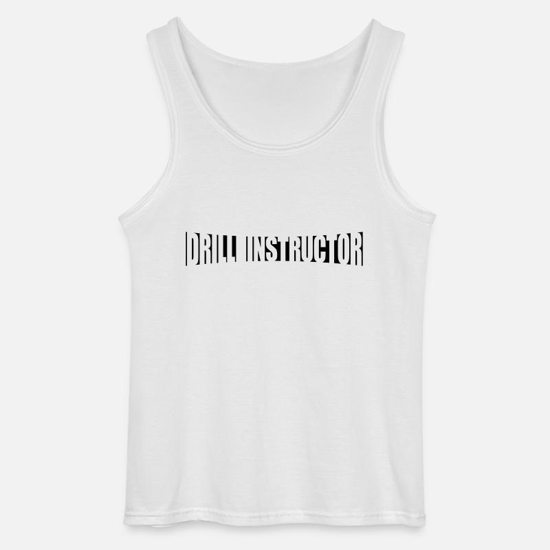 Text Drill Instructor - Gildan Männer Tank Top - Weiß
