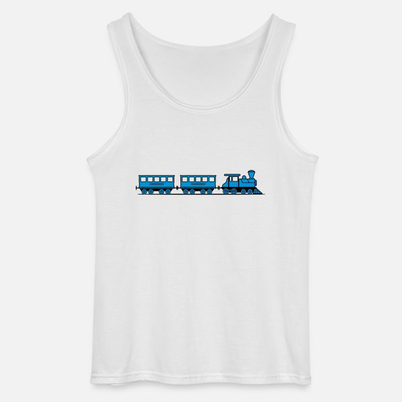 Zug Eisenbahn Dampflok Wagons - Gildan Männer Tank Top - Weiß