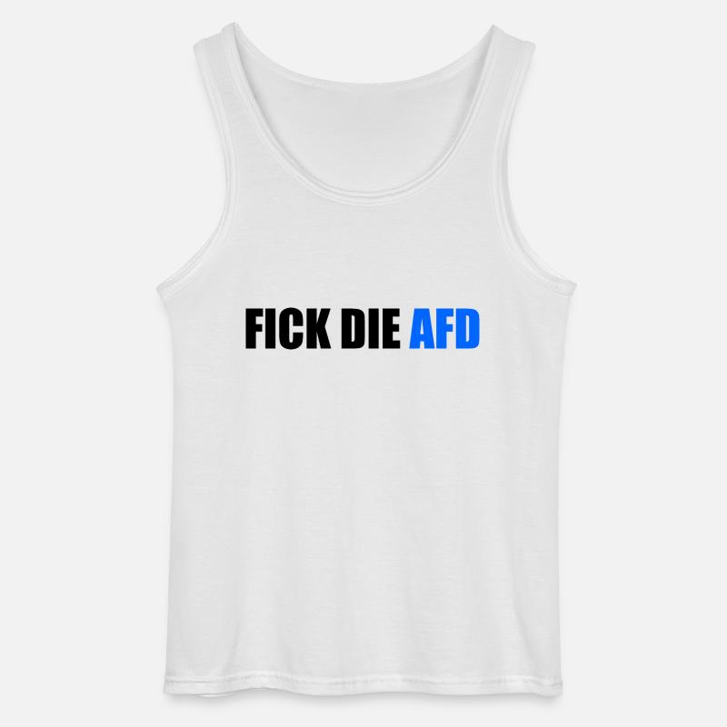 Fick die afd - Gildan Männer Tank Top - Weiß