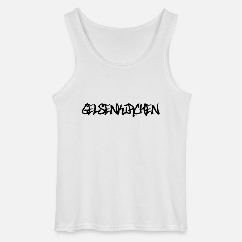 Gelsenkirchen Graffiti - Gildan Männer Tank Top - Weiß