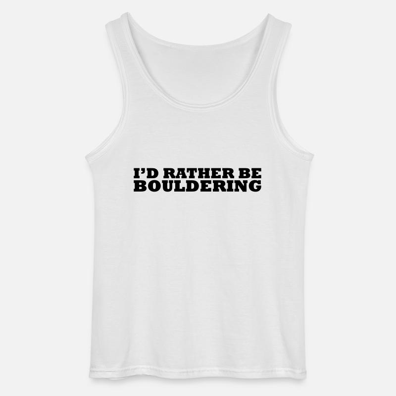 I'd rather be bouldering - Gildan Männer Tank Top - Weiß