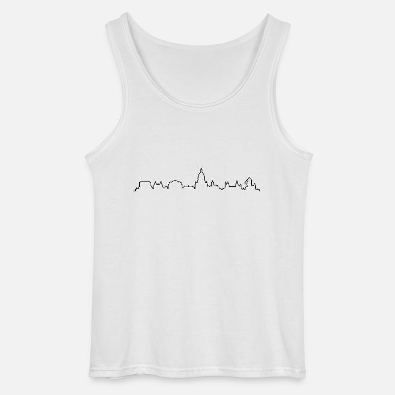 Skyline Mainz - Gildan Männer Tank Top - Weiß