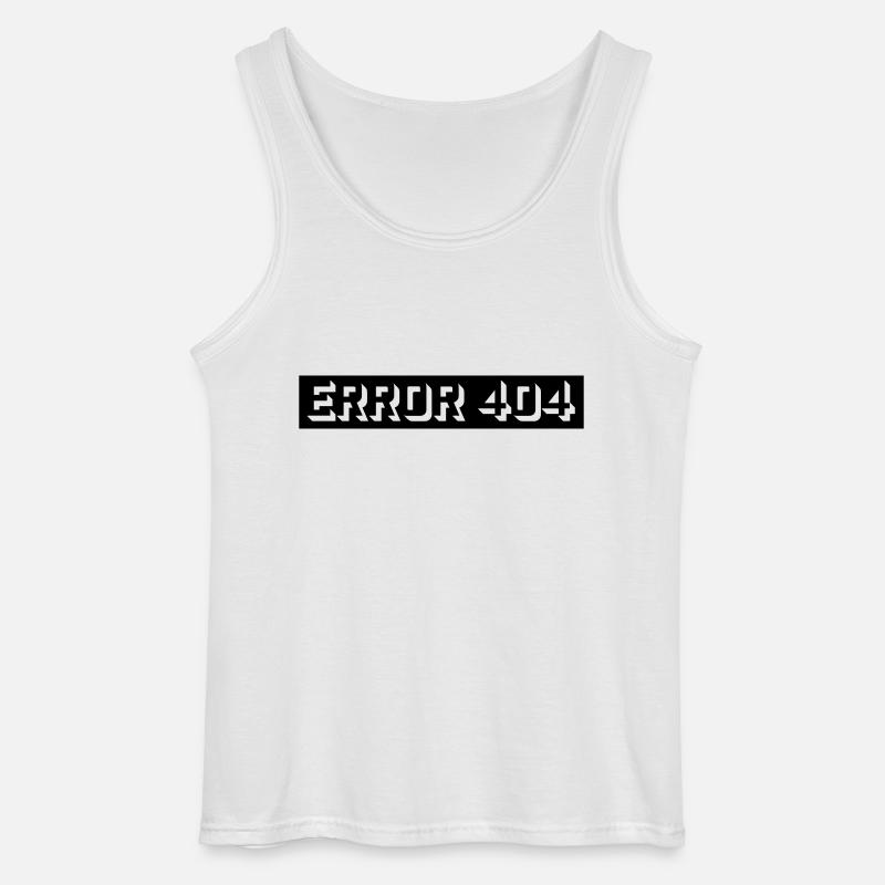 404 Error Computer Message - Gildan Men’s Tank Top - white