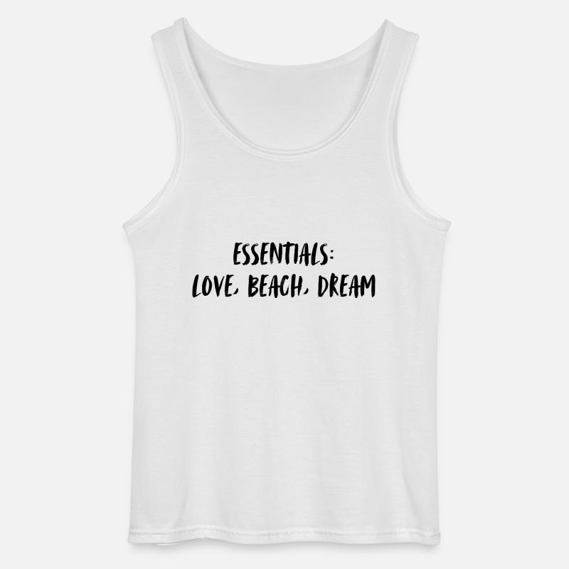 Essentials: love, beach, dream. - Gildan Männer Tank Top - Weiß