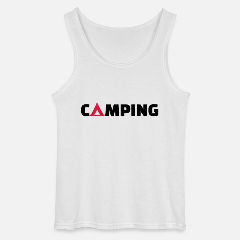 Camping - Gildan Men’s Tank Top - white