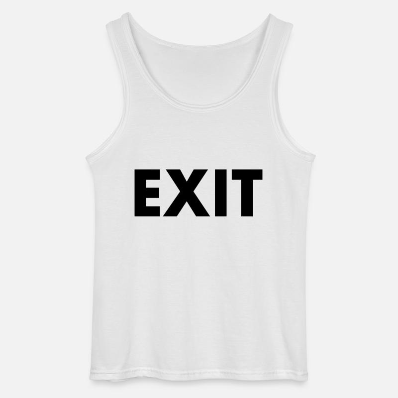Exit - Gildan Men’s Tank Top - white