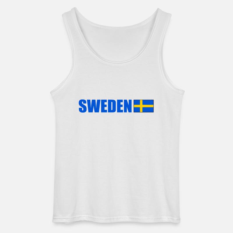 Sweden - Gildan Männer Tank Top - Weiß