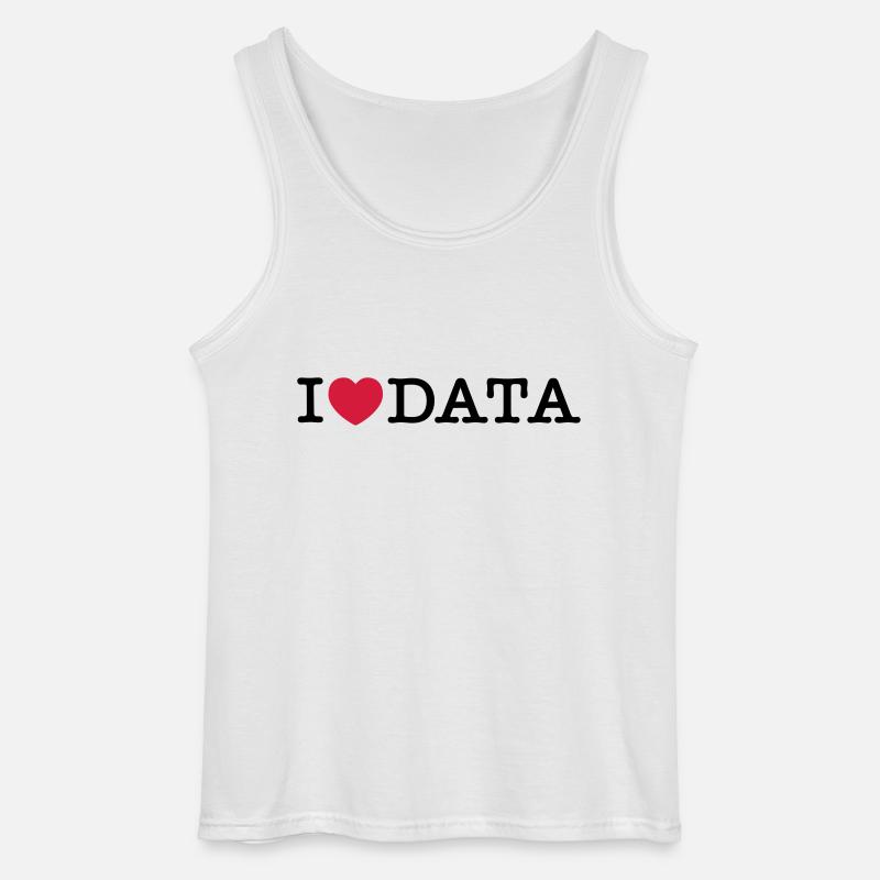 I Love Data - Débardeur Gildan Homme - blanc