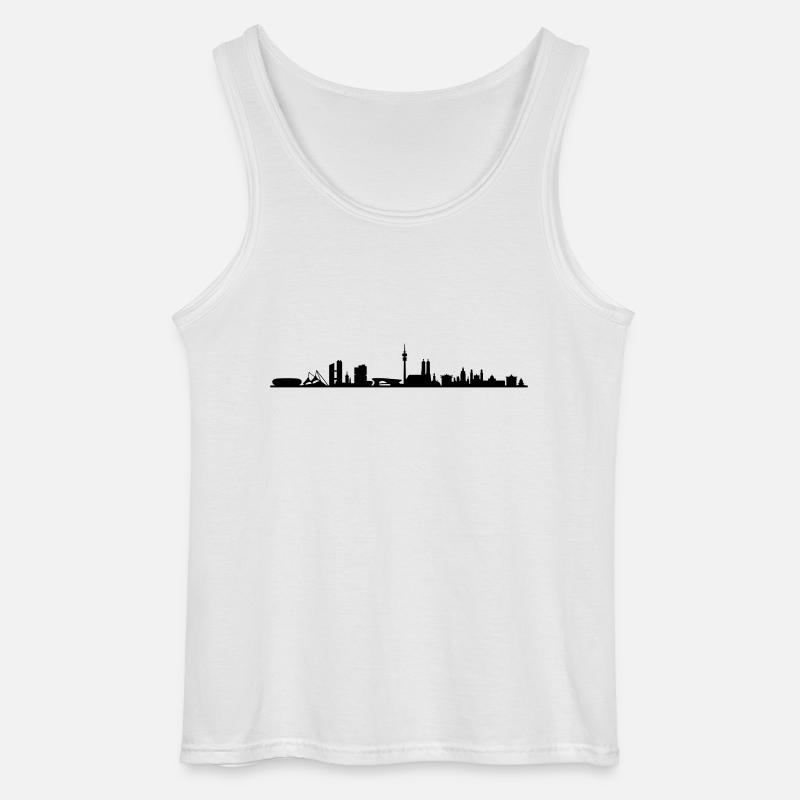 Skyline - München - Gildan Männer Tank Top - Weiß