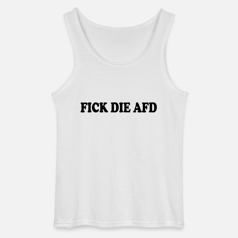 Fick die afd - Gildan Männer Tank Top - Weiß