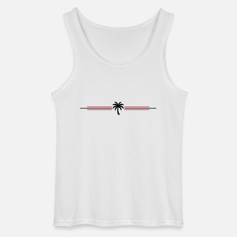 Palme Symbol - Gildan Männer Tank Top - Weiß