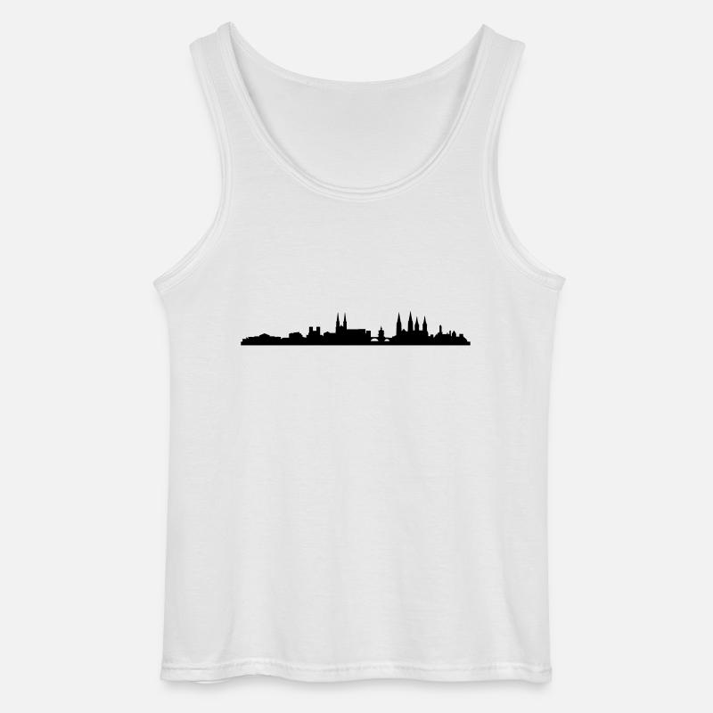 Skyline Bamberg - Gildan Männer Tank Top - Weiß