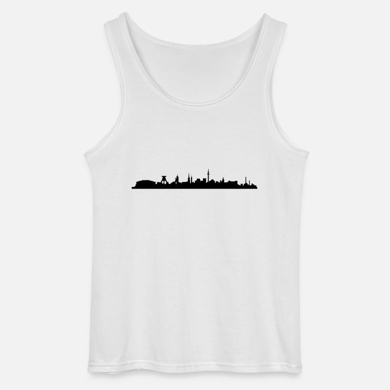 Skyline Gelsenkirchen - Gildan Männer Tank Top - Weiß