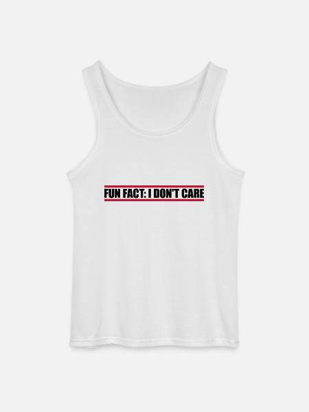 I don't care fact - Gildan Men’s Tank Top - white