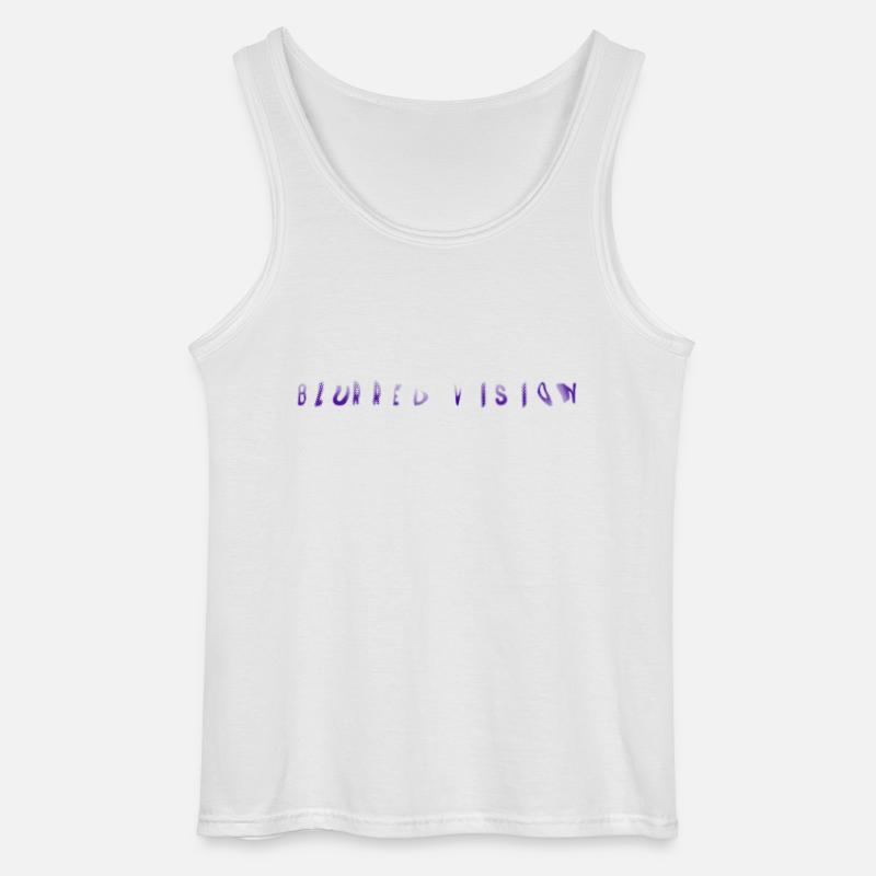 blurred vision - Gildan Men’s Tank Top - white
