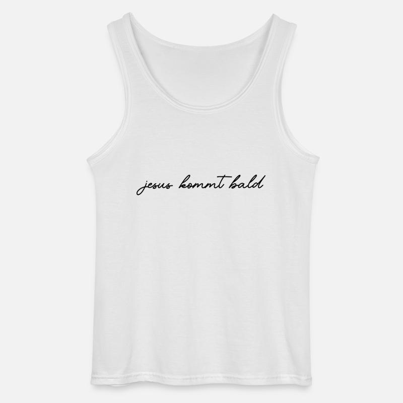 jesus kommt bald - Gildan Männer Tank Top - Weiß