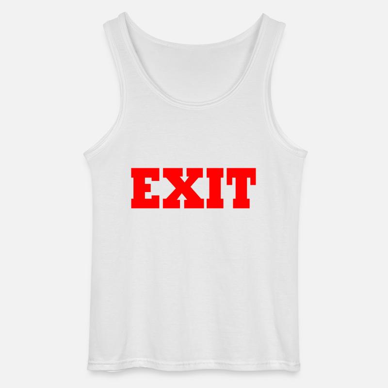 Exit - Gildan Men’s Tank Top - white