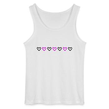 Heart Line - Gildan Men’s Tank Top - white - Front - AI Model Male 185 dark (185cm)