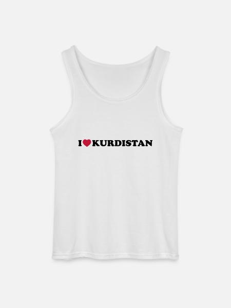 I love Kurdistan - Gildan Männer Tank Top - Weiß